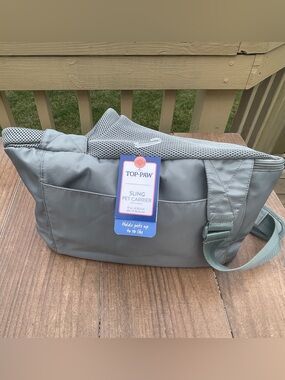 Top Paw Gray Sling Pet Carrier Crossbody Bag
